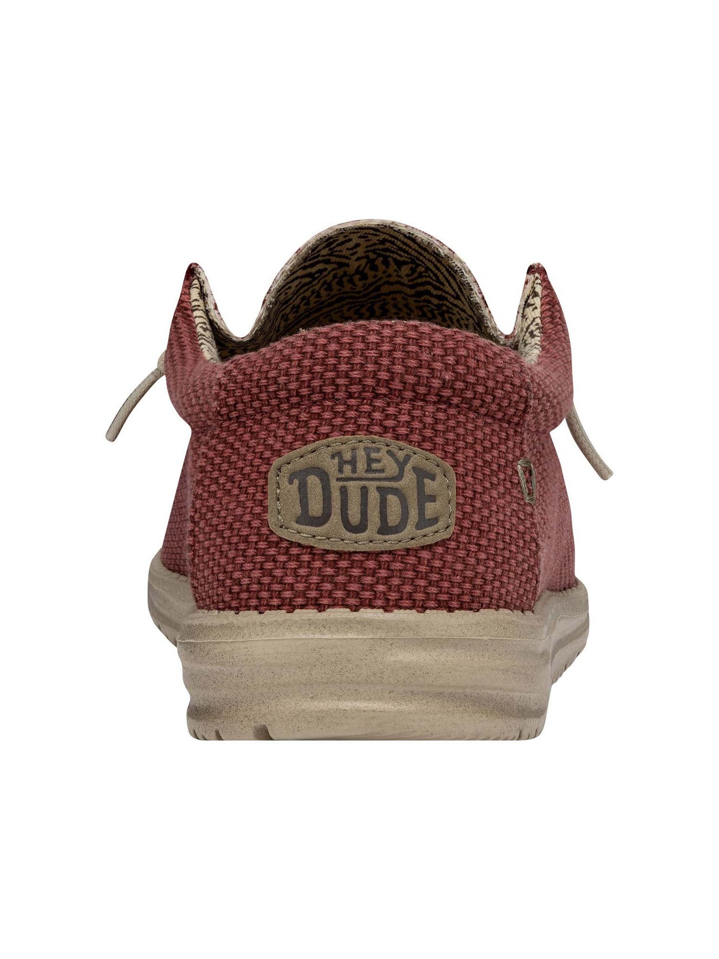 Hey Dude Wally Braided, slip on unisex rosso leggero e traspirante