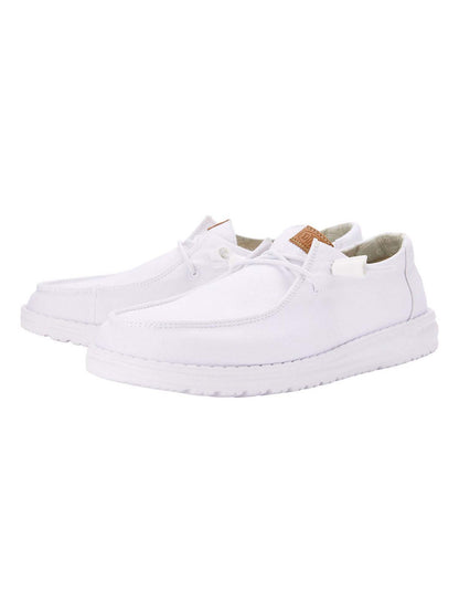 Hey Dude Wendy, slip on unisex in canvas bianco leggere e comode
