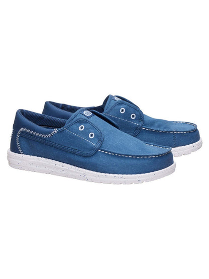 Hey Dude Wally Cru, slip on unisex adulto blu
