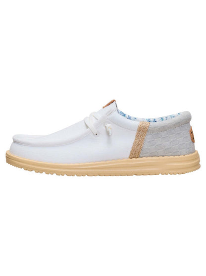 Hey Dude Wally Funk, slip on unisex adulte bianche leggere e flessibili