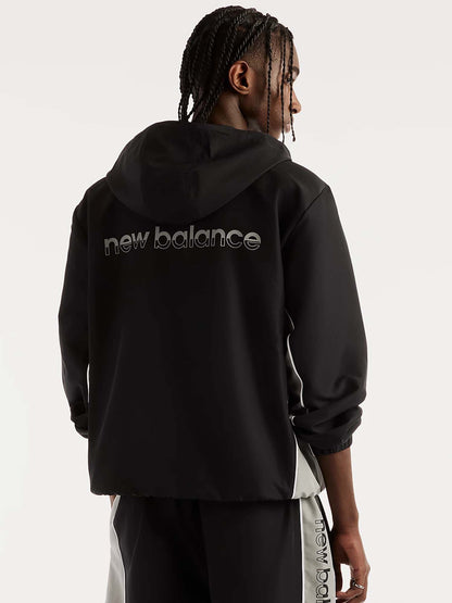 New Balance Trackside Woven Jacket, felpa da uomo nera