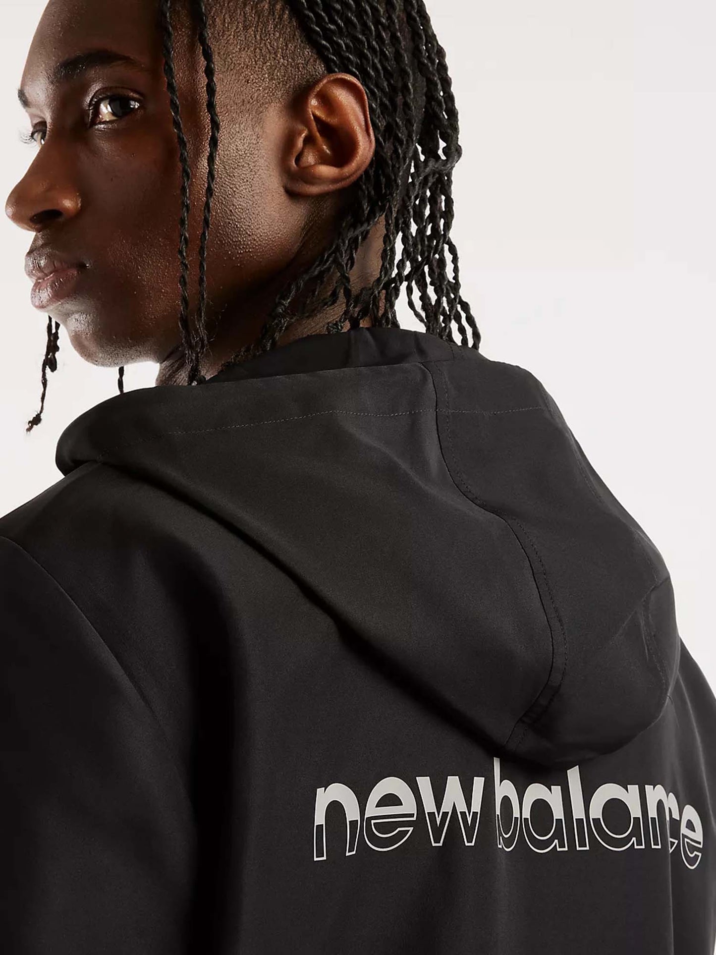 New Balance Trackside Woven Jacket, felpa da uomo nera