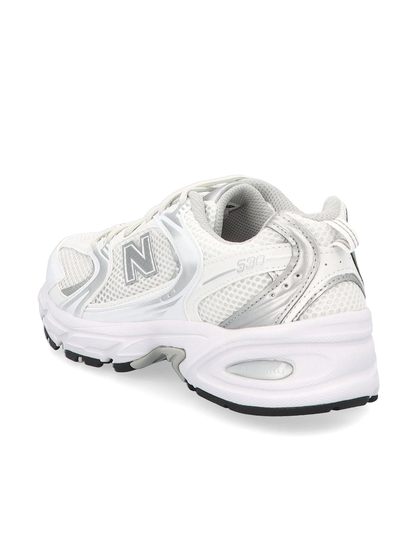 New Balance MR530 EMA, sneakers da donna bianche con dettagli argento
