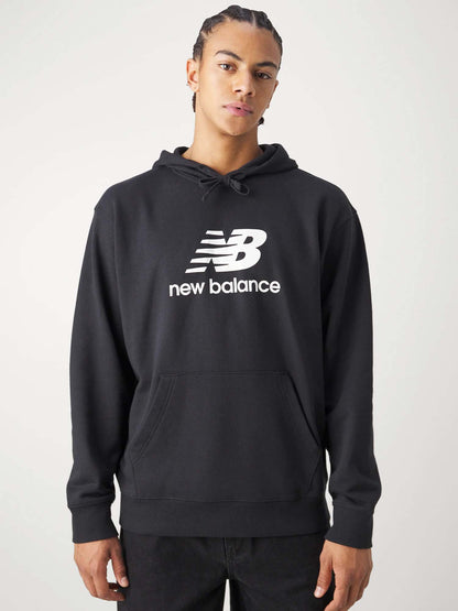New Balance Sport Essentials, felpa uomo nera con cappuccio