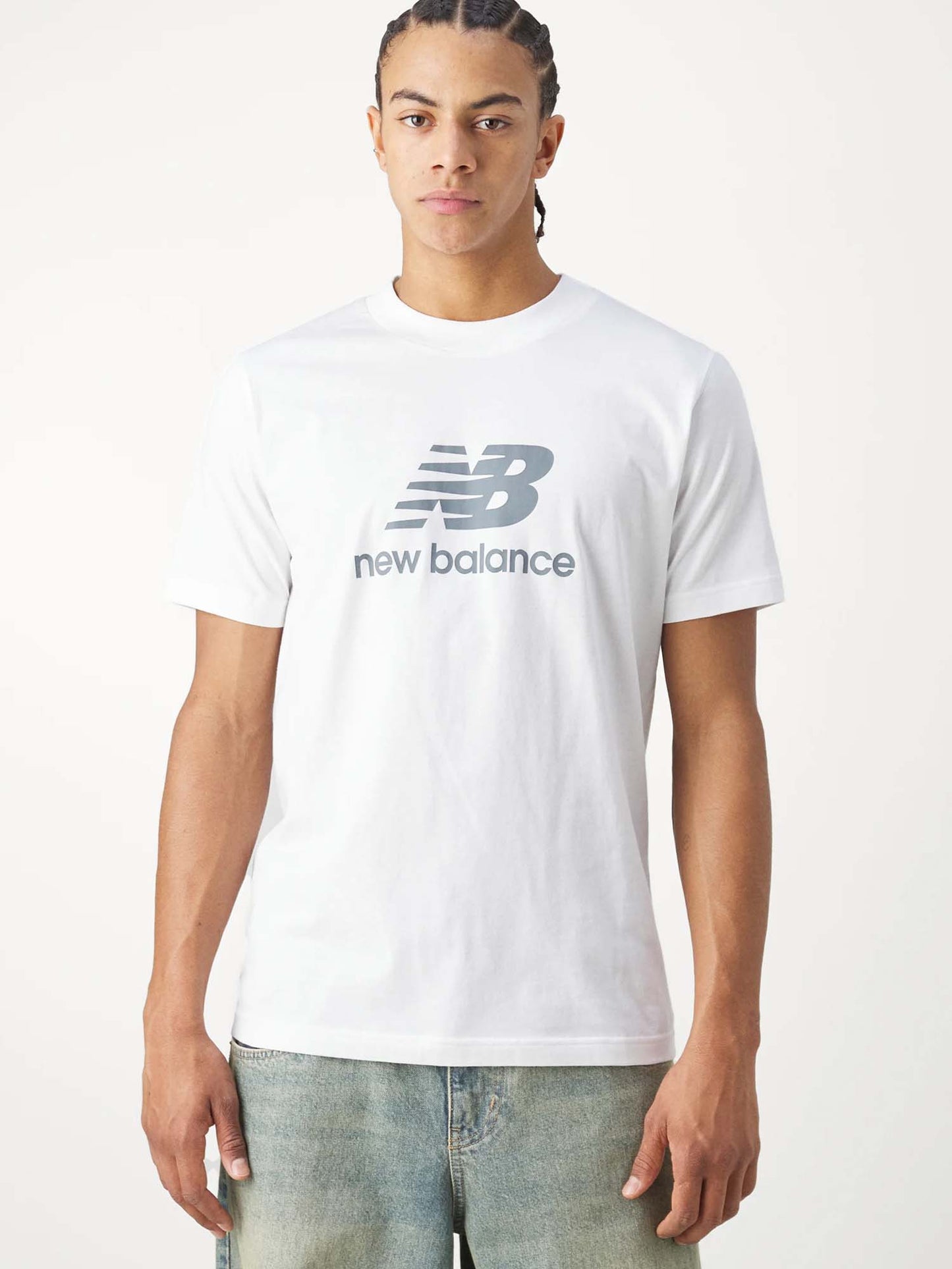 New Balance Sport Essentials, t-shirt uomo bianca a maniche corte