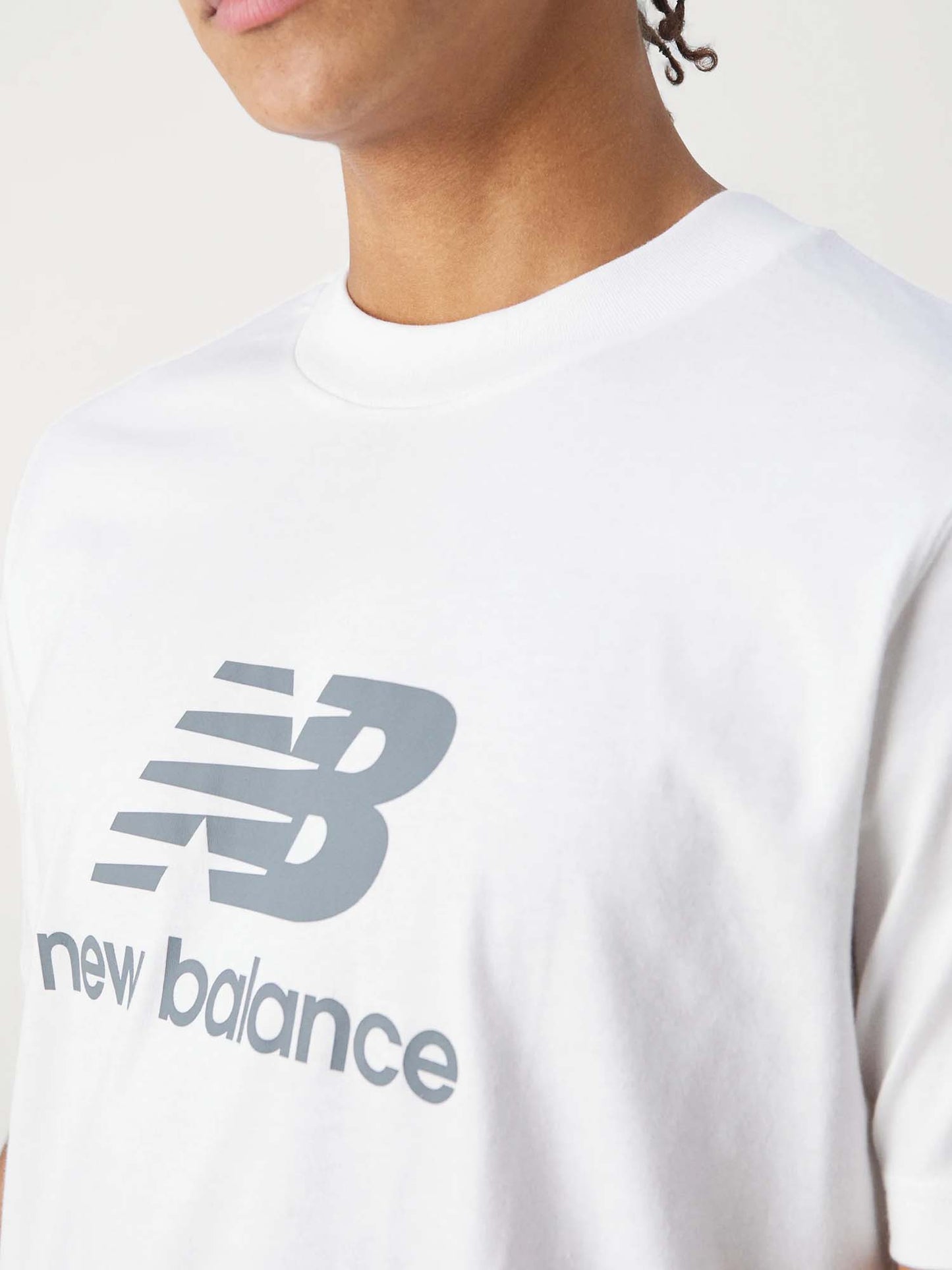 New Balance Sport Essentials, t-shirt uomo bianca a maniche corte