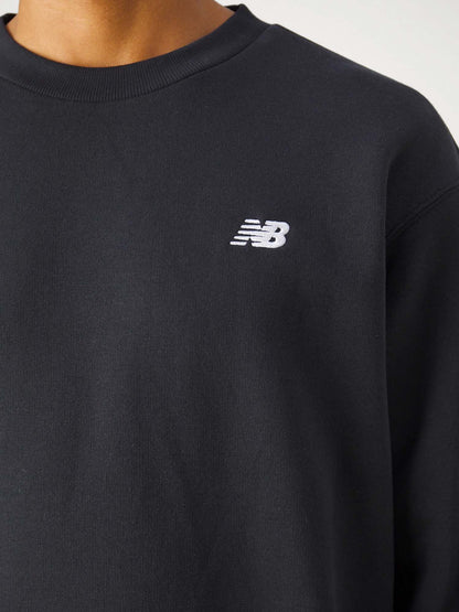 Felpa New Balance Sport Essentials uomo nera in French Terry