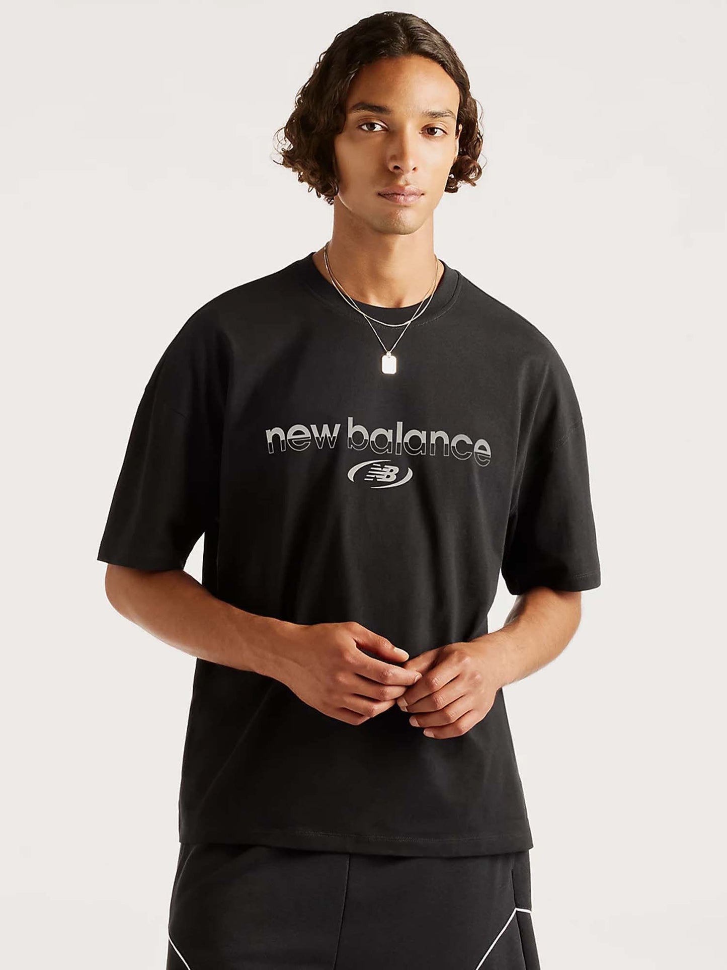 New Balance Trackside, t-shirt maniche corte da uomo nera