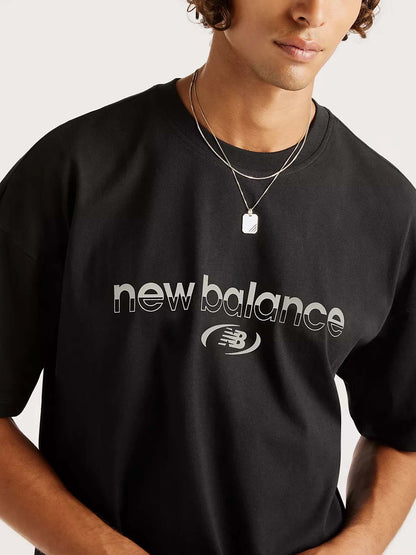 New Balance Trackside, t-shirt maniche corte da uomo nera