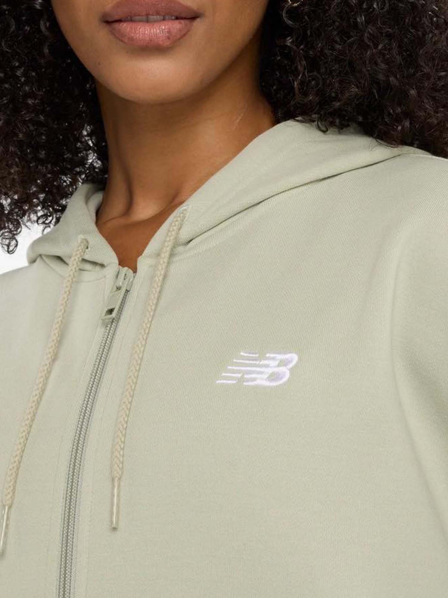 FELPA CON CAPPUCCIO NEW BALANCE DONNA OLIVA