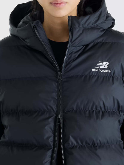 New Balance W Boston Puffer Jacket, giubbino da donna nero