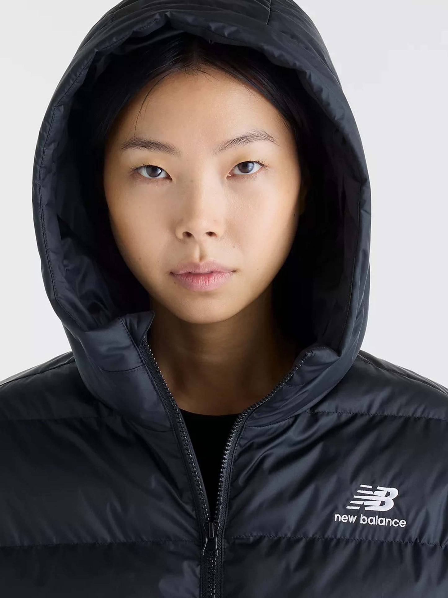New Balance W Boston Puffer Jacket, giubbino da donna nero