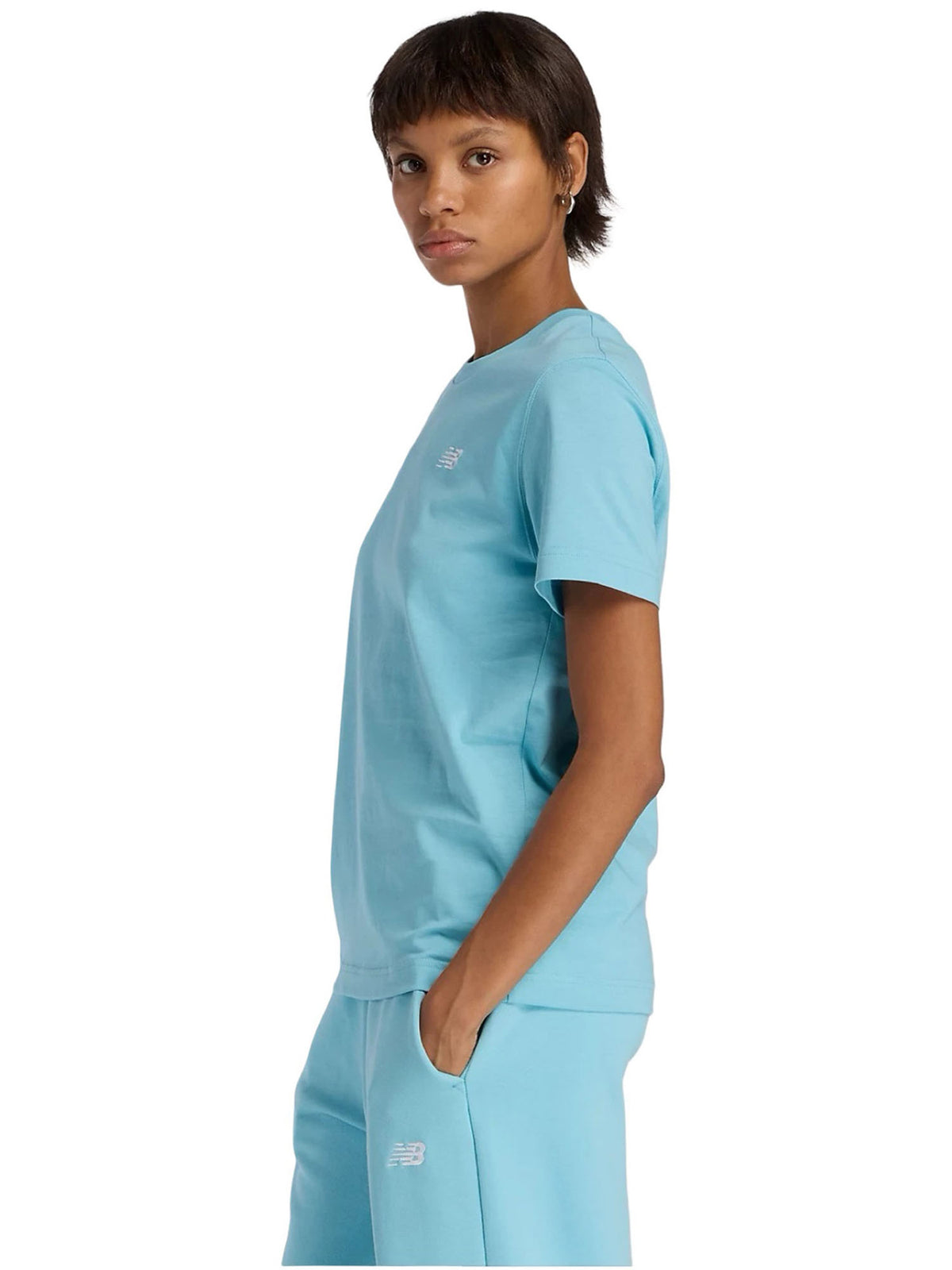 New balance t-shirt da donna azzurro