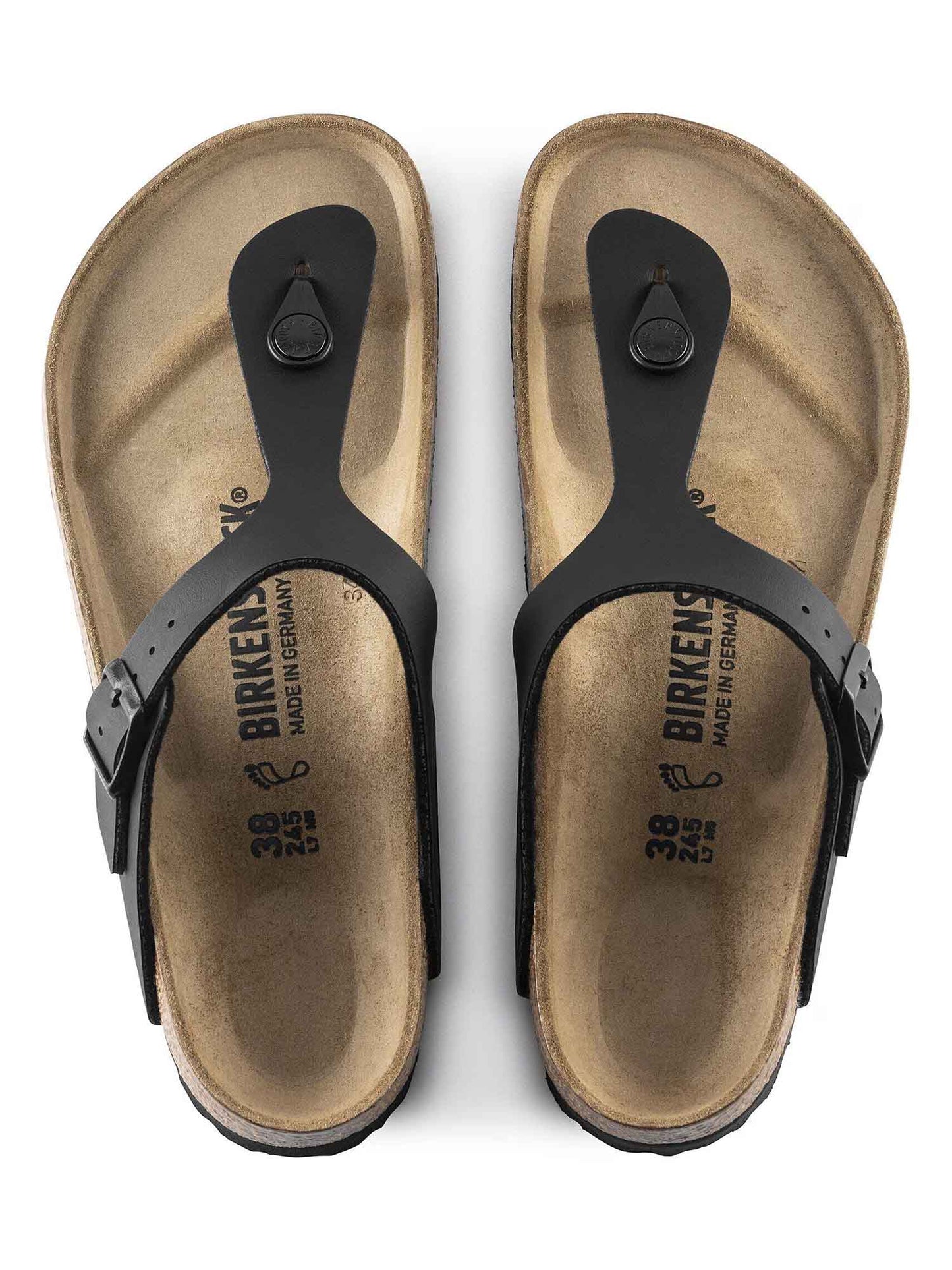 Sandali infradito Gizeh Birkenstock uomo neri in tessuto