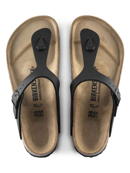 Sandali infradito Gizeh Birkenstock uomo neri in tessuto