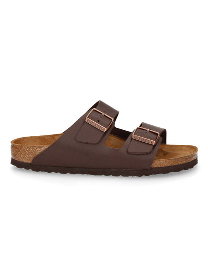 Sandalo Arizona Birkenstock donna marrone con due cinturini regolabili