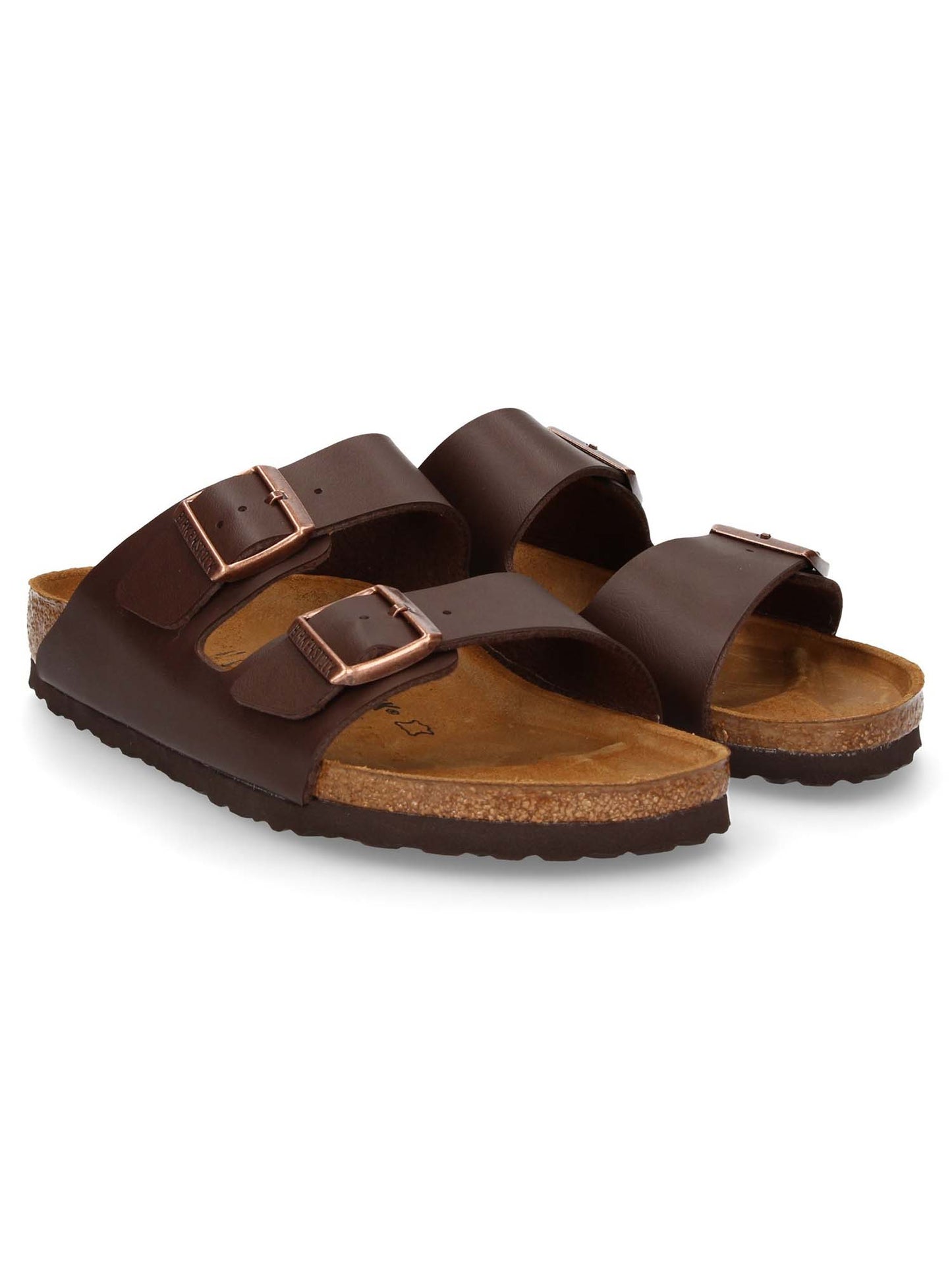 Sandalo Arizona Birkenstock donna marrone con due cinturini regolabili