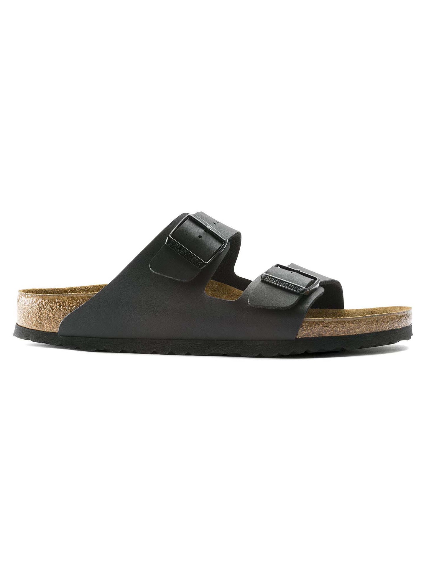 Birkenstock Arizona, sandalo donna nero con doppia fibbia regolabile