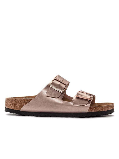 Sandalo Arizona Birkenstock da donna rosa con fibbie regolabili