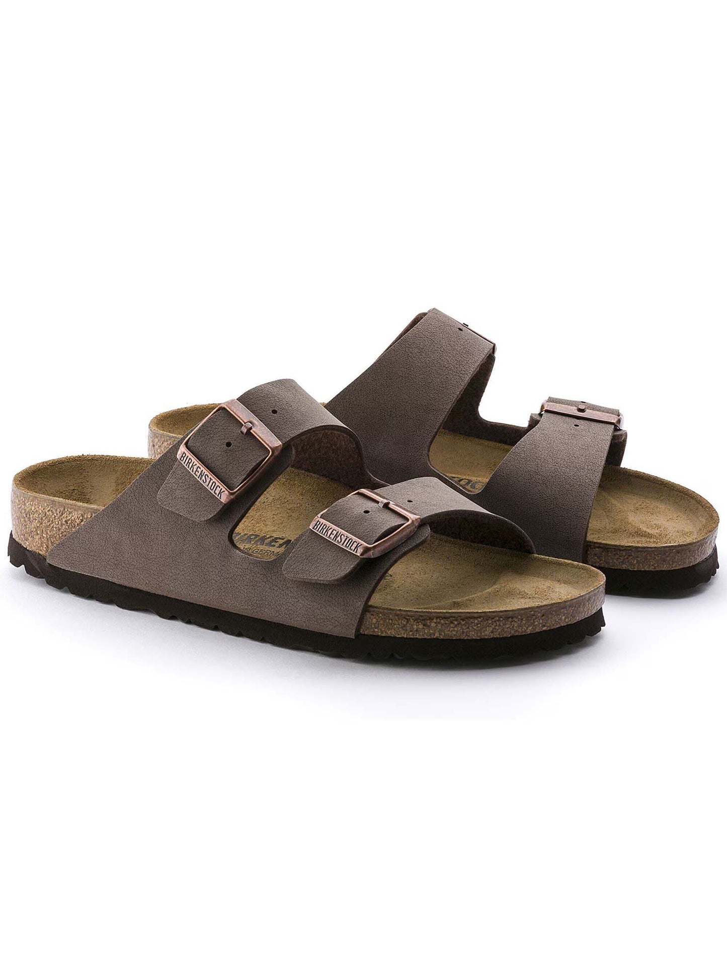 Sandalo Birkenstock Arizona donna mocca con doppia fibbia regolabile