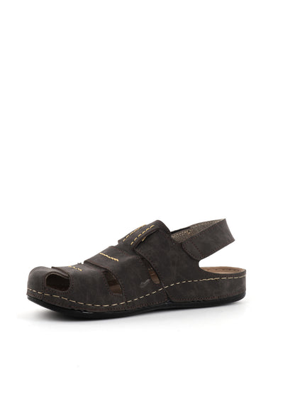 Sandalo da uomo Tiglio 4822 in cuoio beige con cinturino regolabile