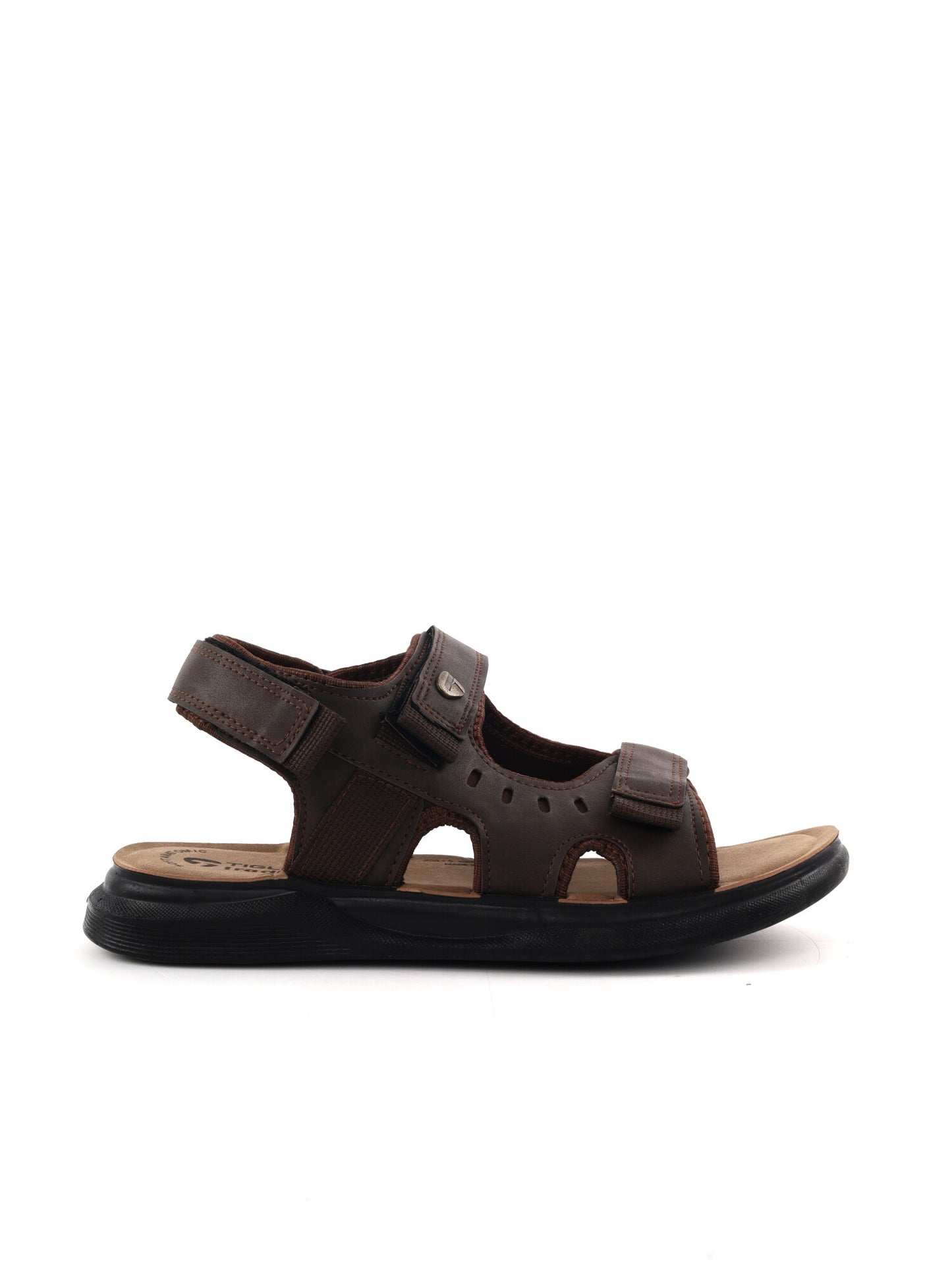 Sandali da uomo Tiglio Ali in marrone, stile casual estivo