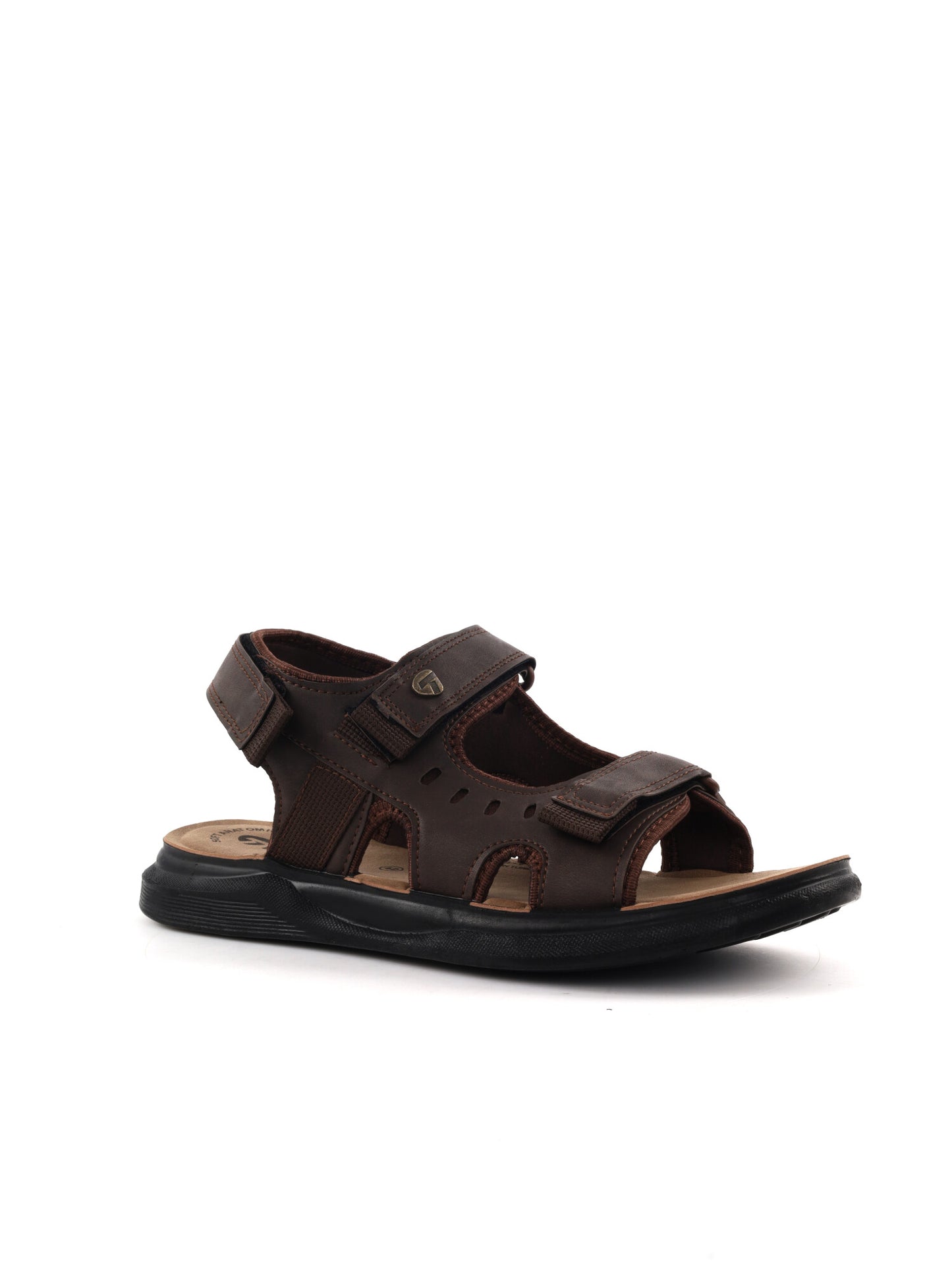 Sandali da uomo Tiglio Ali in marrone, stile casual estivo