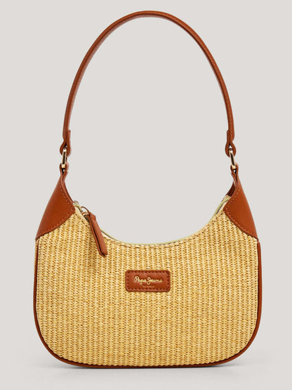 Borsa Trish Pepe Jeans in rafia beige donna