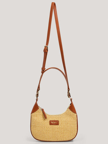 Borsa Trish Pepe Jeans in rafia marrone unisex