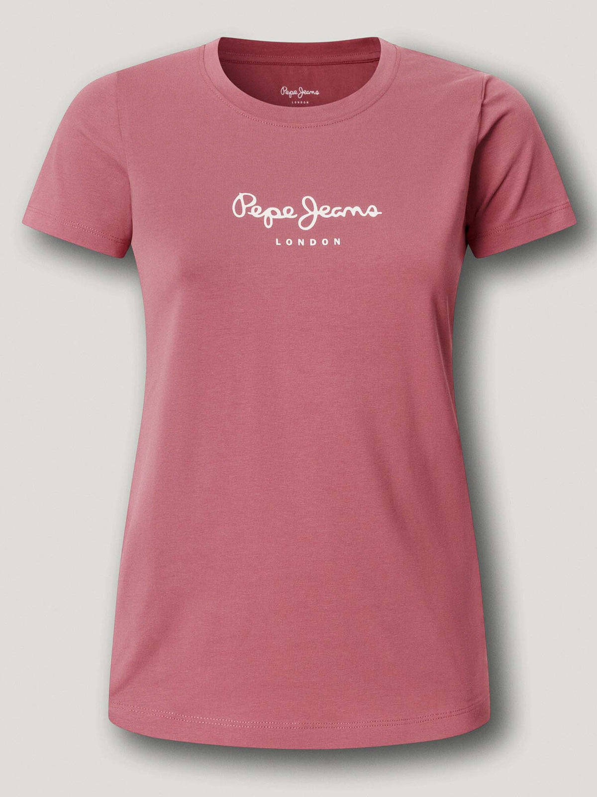 Pepe jeans new virgi t-shirt da donna rosa