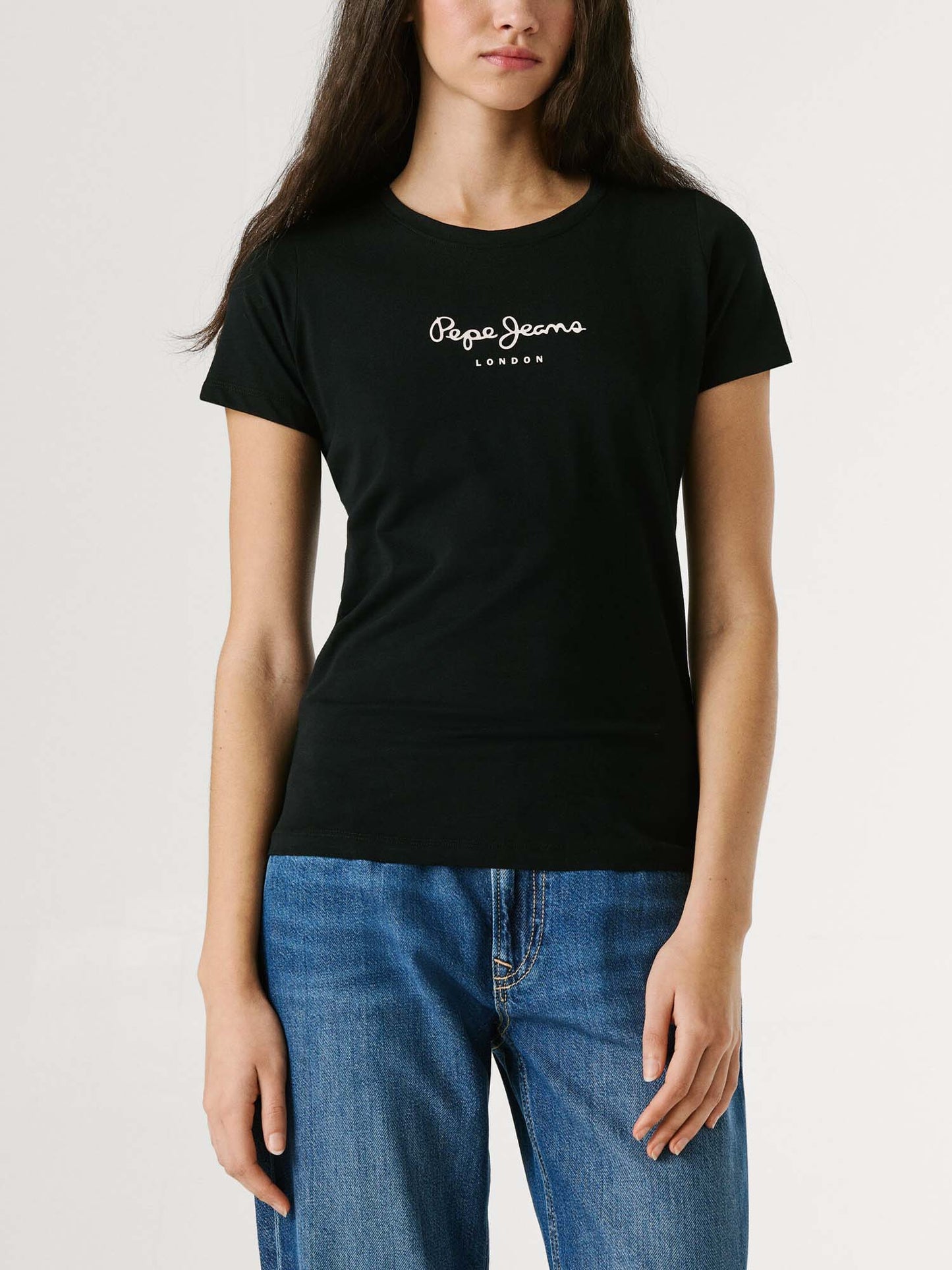 Pepe Jeans New Virginia, t-shirt da donna nera