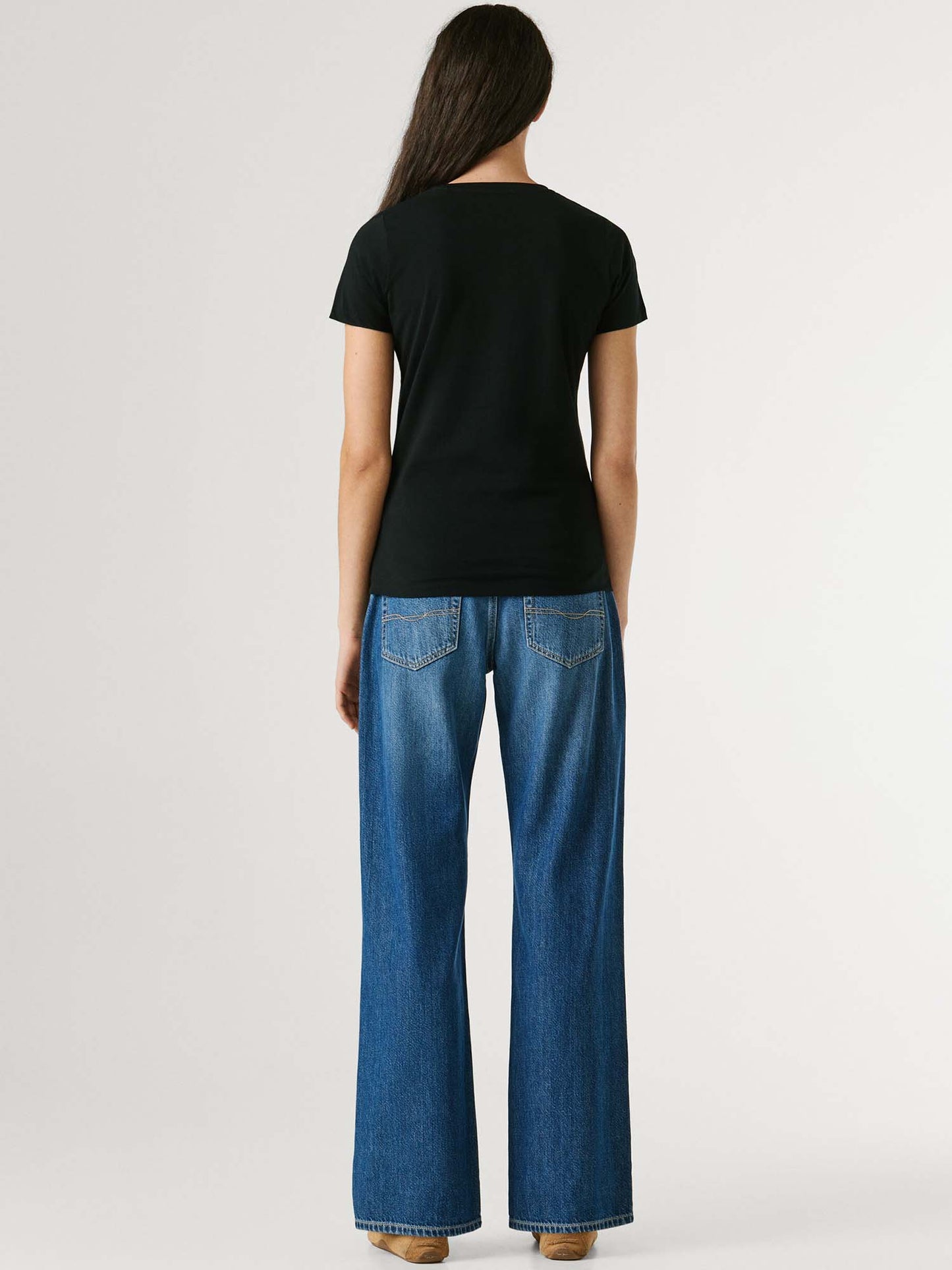 Pepe Jeans New Virginia, t-shirt da donna nera