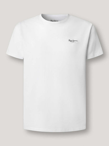Pepe Jeans Original, t-shirt maniche corte da uomo bianca