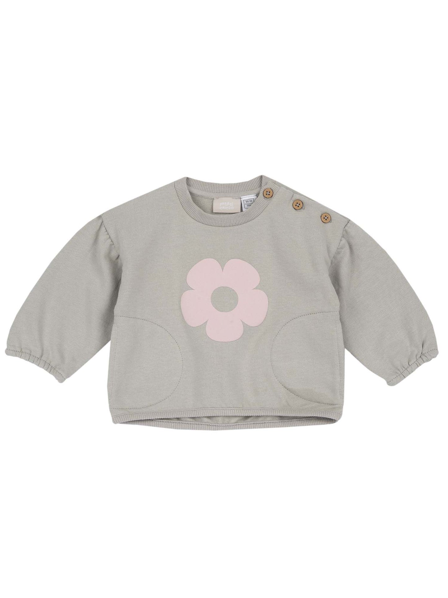 FELPA GIROCOLLO CHICCO DA BIMBA GRIGIO