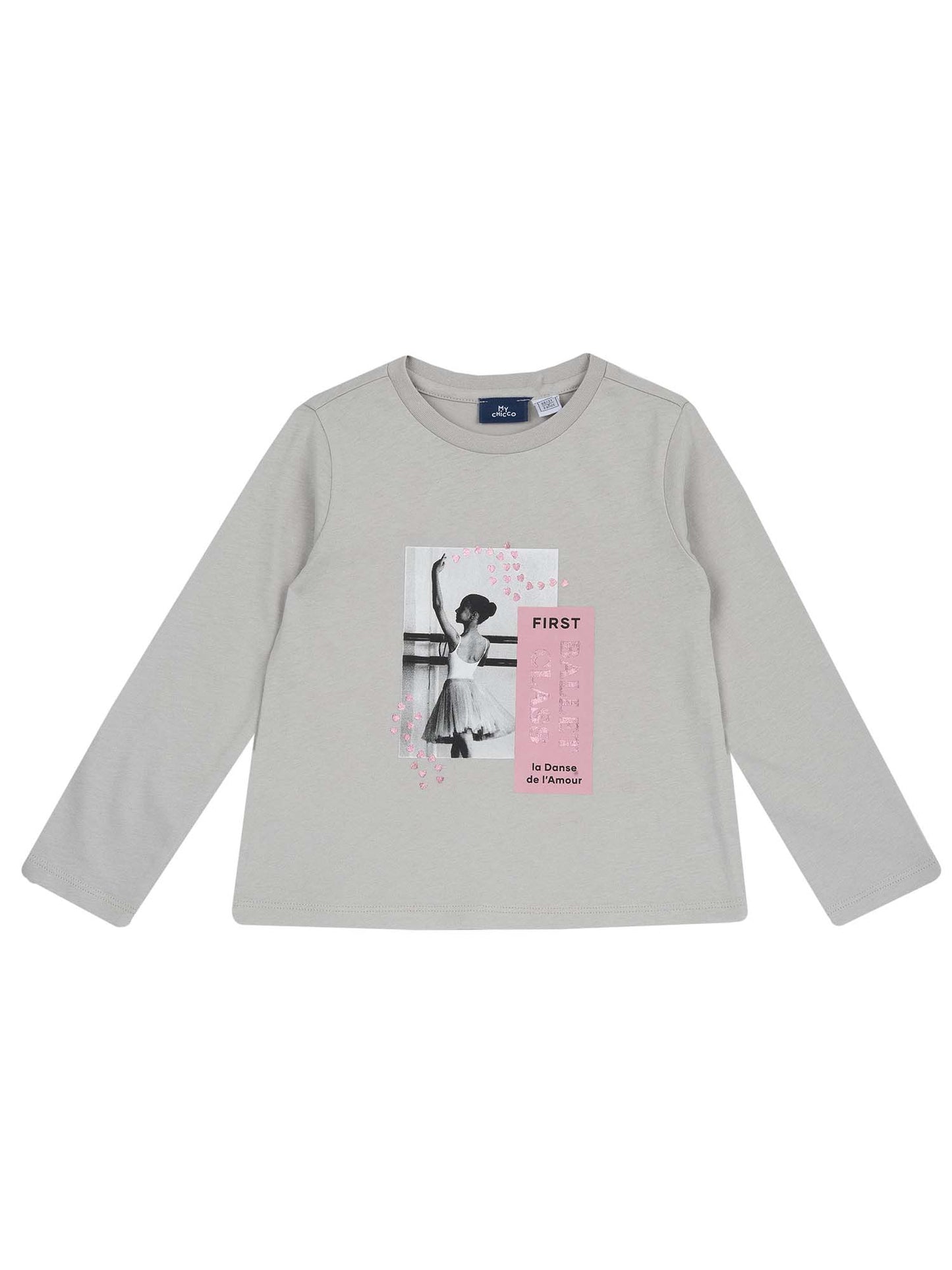 T-SHIRT MANICA LUNGA CHICCO BAMBINA GRIGIO