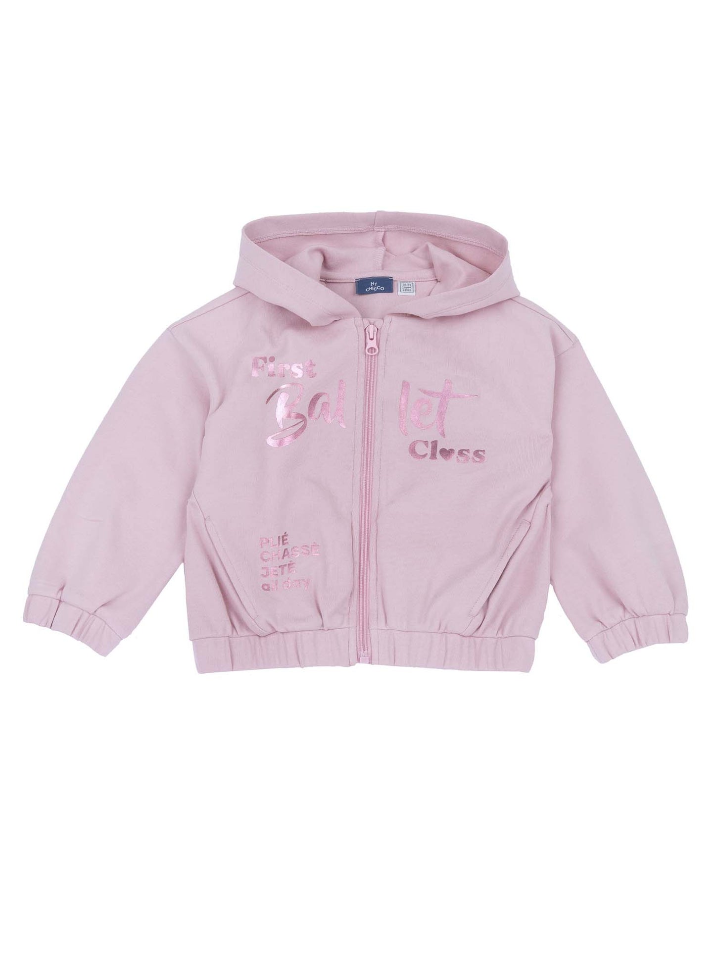 FELPA CON CAPPUCCIO CHICCO BAMBINA ROSA