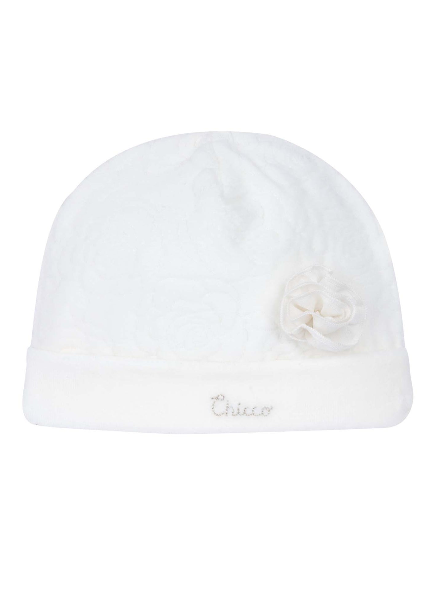 CAPPELLO CON RISVOLTO CHICCO BAMBINA BIANCO