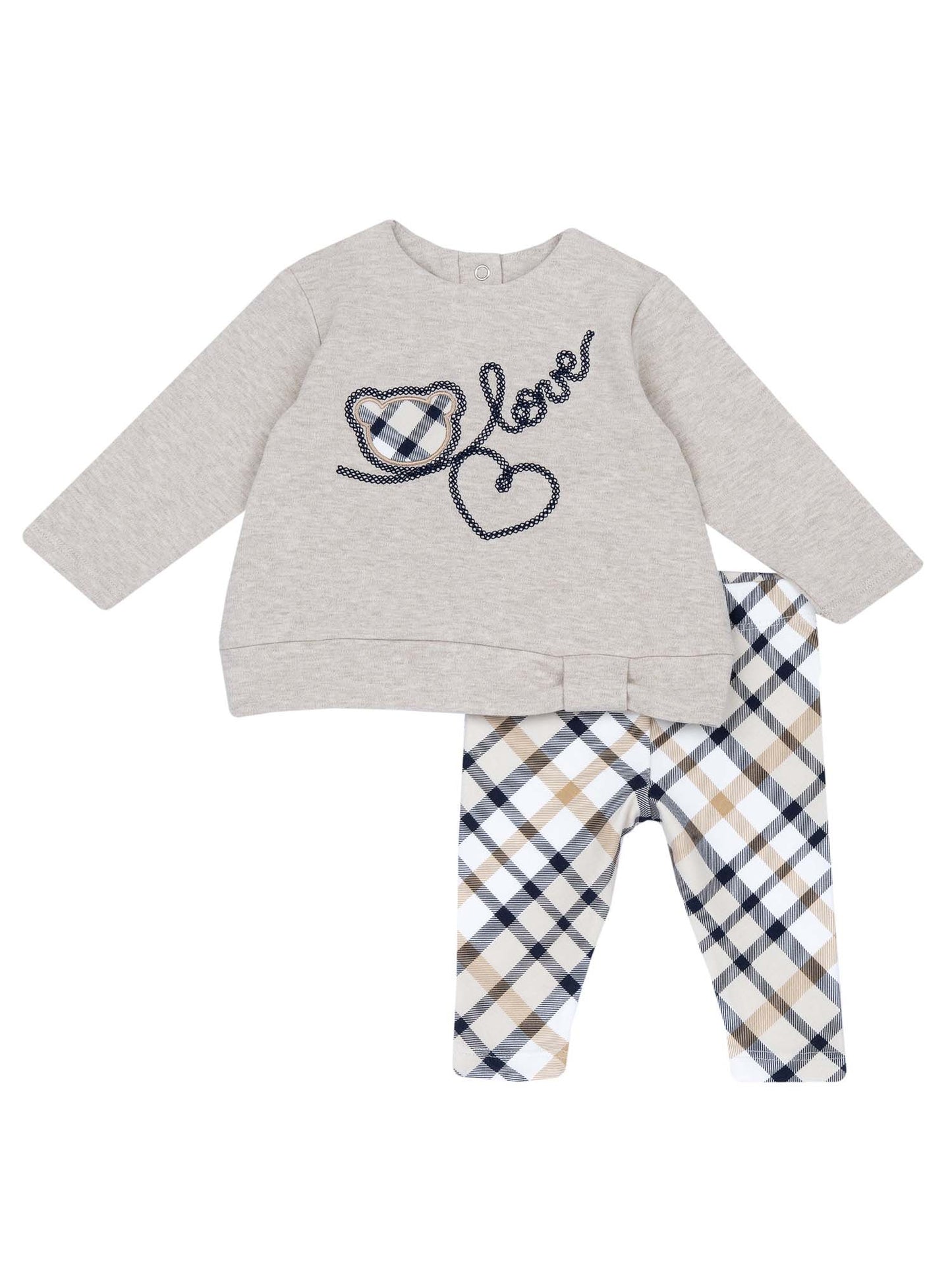 COMPLETINO FELPA+LEGGINGS CHICCO BAMBINA BIANCO