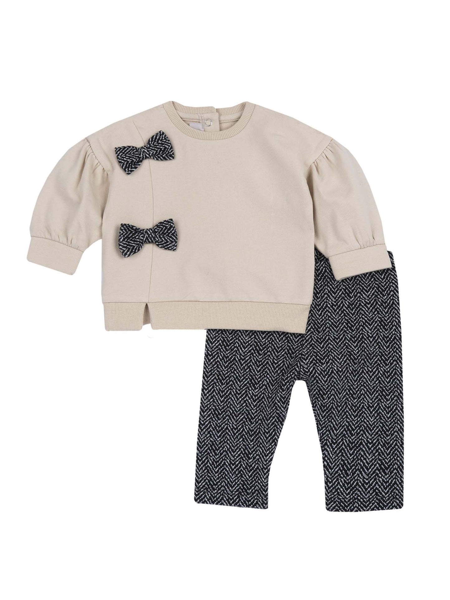 COMPLETINO FELPA+LEGGINGS CHICCO BAMBINA BEIGE