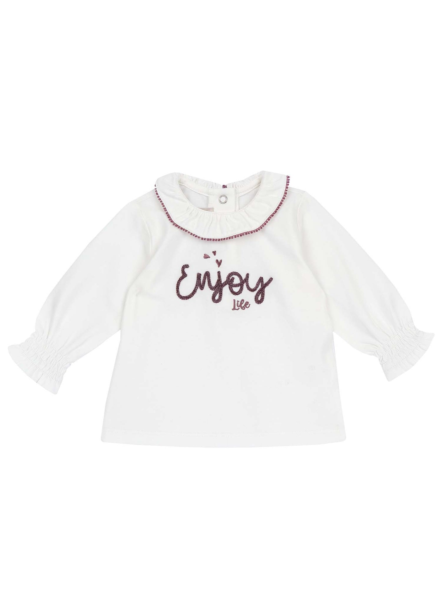 T-SHIRT MANICA LUNGA ENJOY CHICCO BAMBINA BIANCO