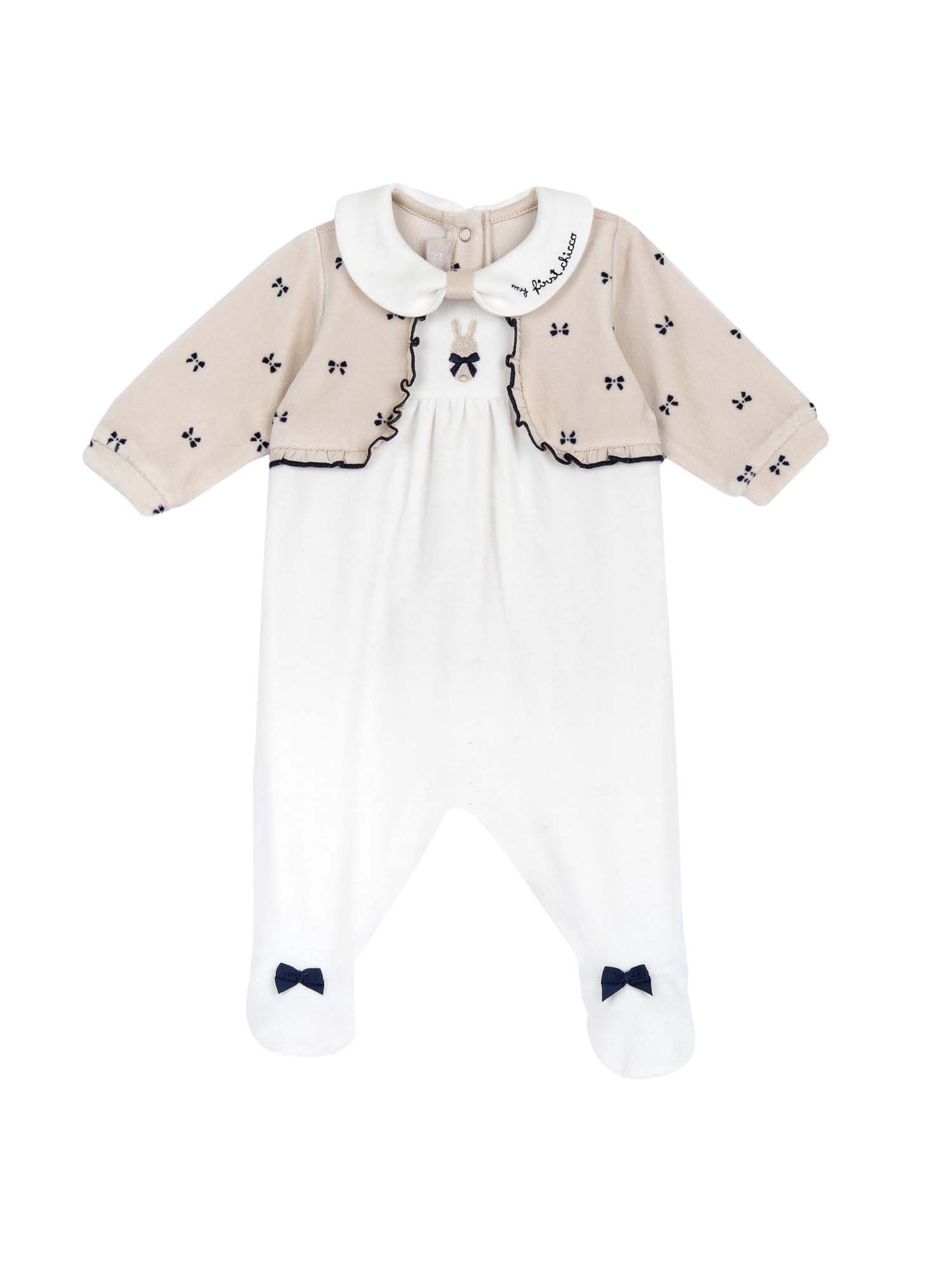TUTINA NEONATO CHICCO BAMBINA BIANCO BEIGE