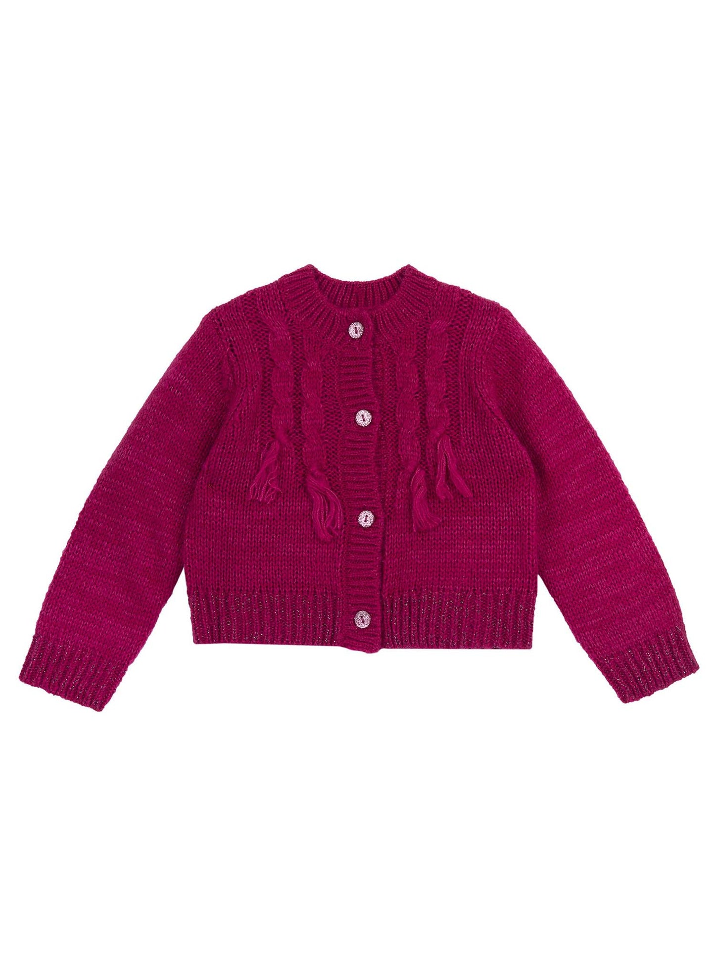 CARDIGAN IN MAGLIA CHICCO DA BIMBA ROSSO