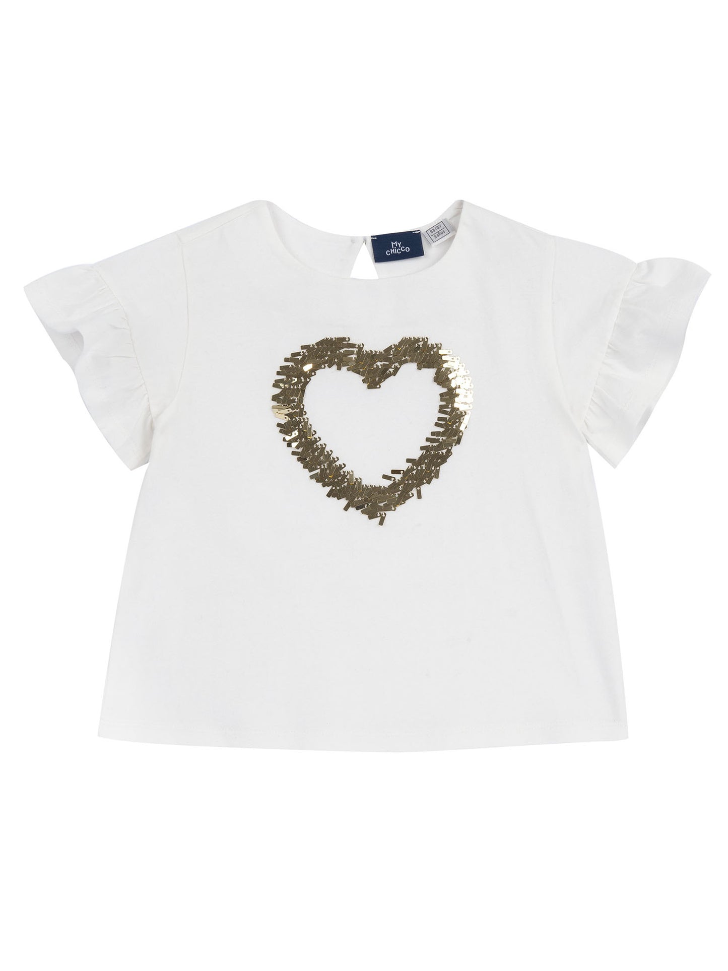 T-shirt maniche corte Chicco bianca da bimba/o