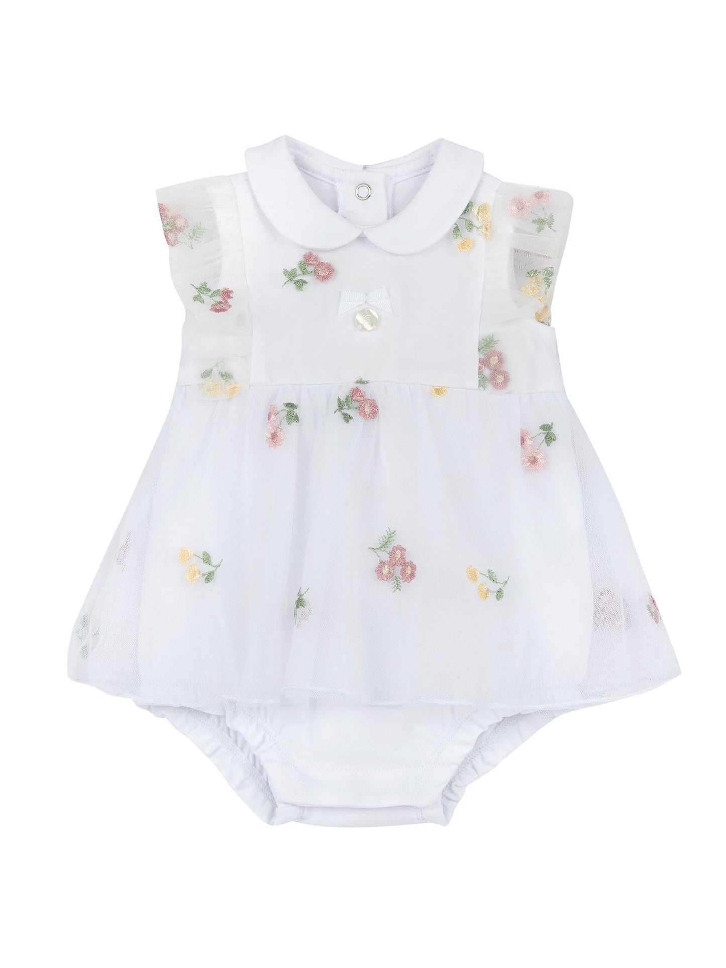 Tutina Chicco in morbido tessuto bianco per bambino e bambina