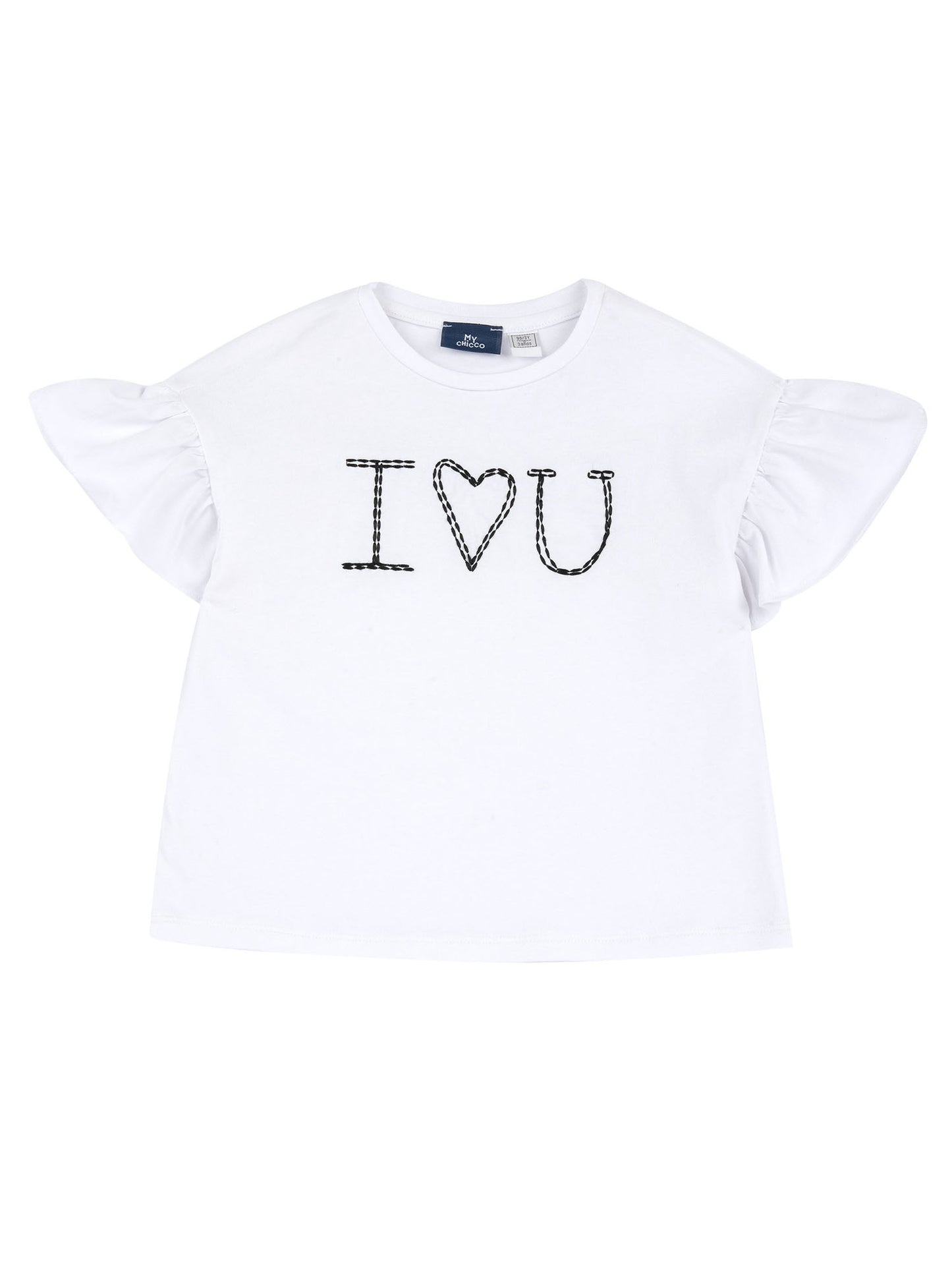 T-shirt maniche corte Chicco bianca da bimba/o