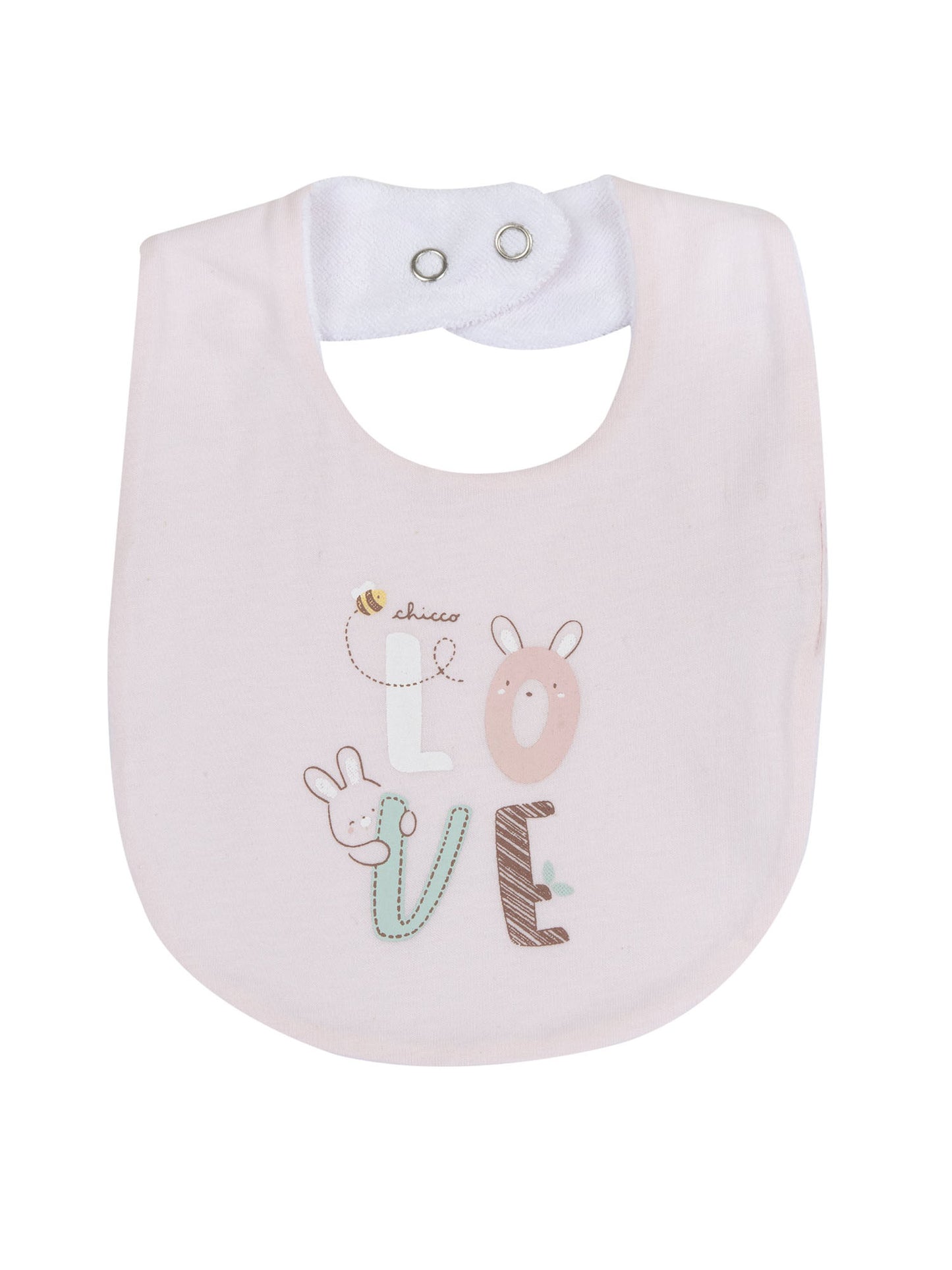 Bavetta rosa da bimba/o per  Chicco, ideale per la primavera-estate