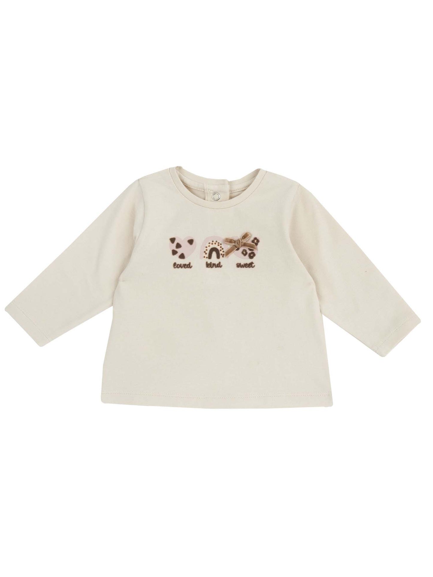 Chicco T-shirt ml, t-shirt a maniche lunghe da unisex bambino beige