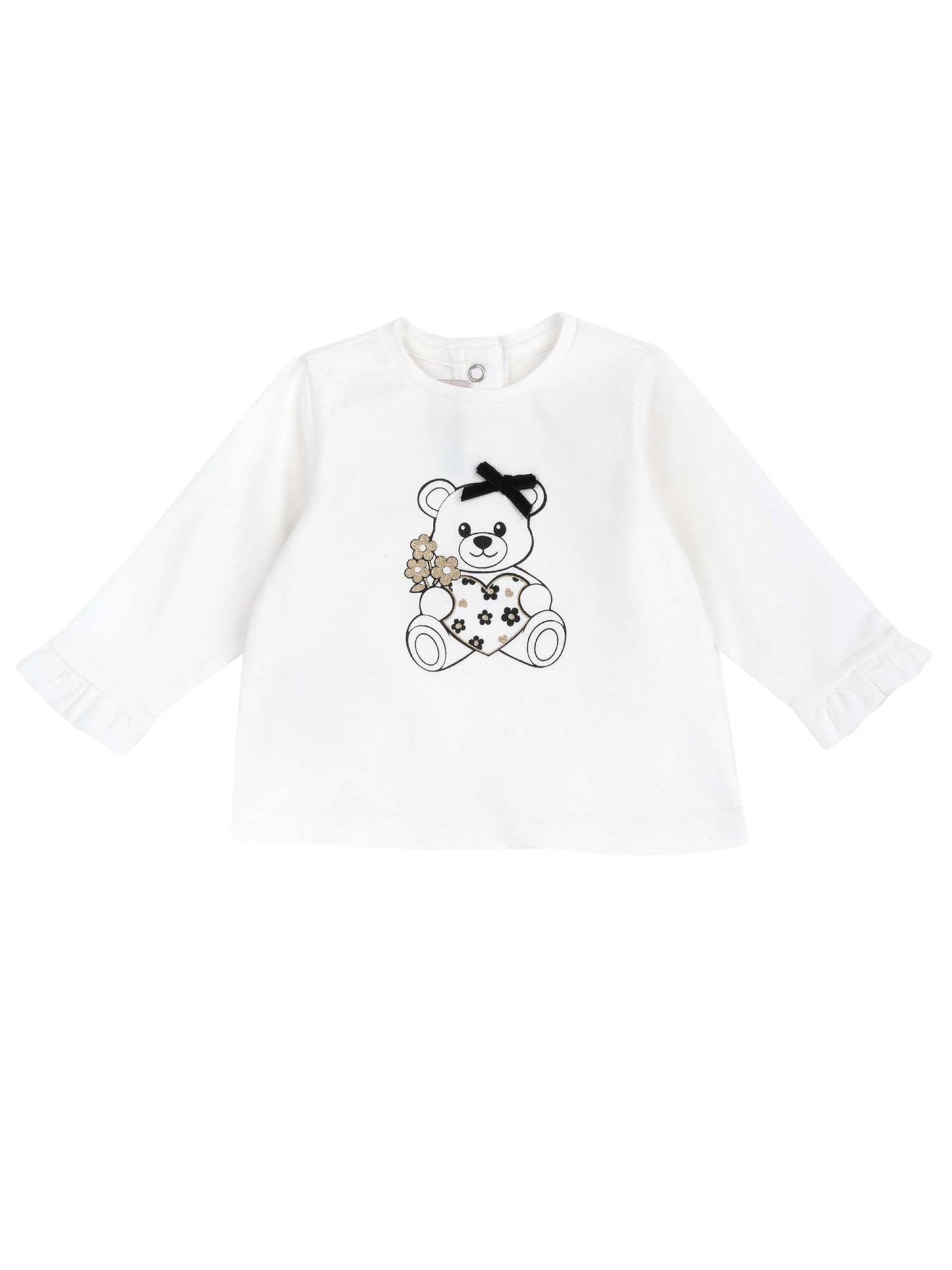 Chicco T-shirt ml, t-shirt a maniche lunghe da unisex bambino bianca