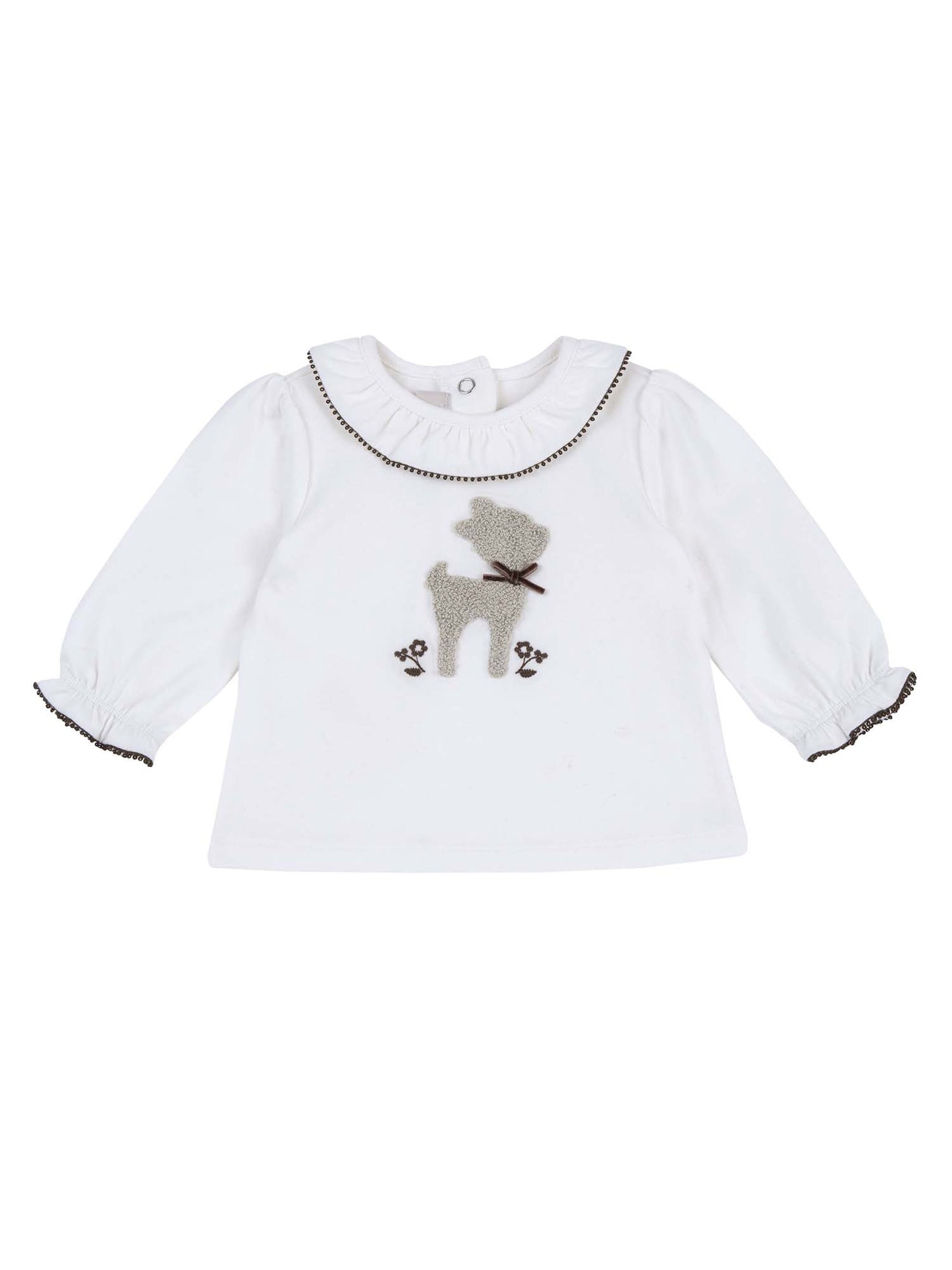 Chicco T-shirt ml, t-shirt a maniche lunghe da unisex bambino bianca