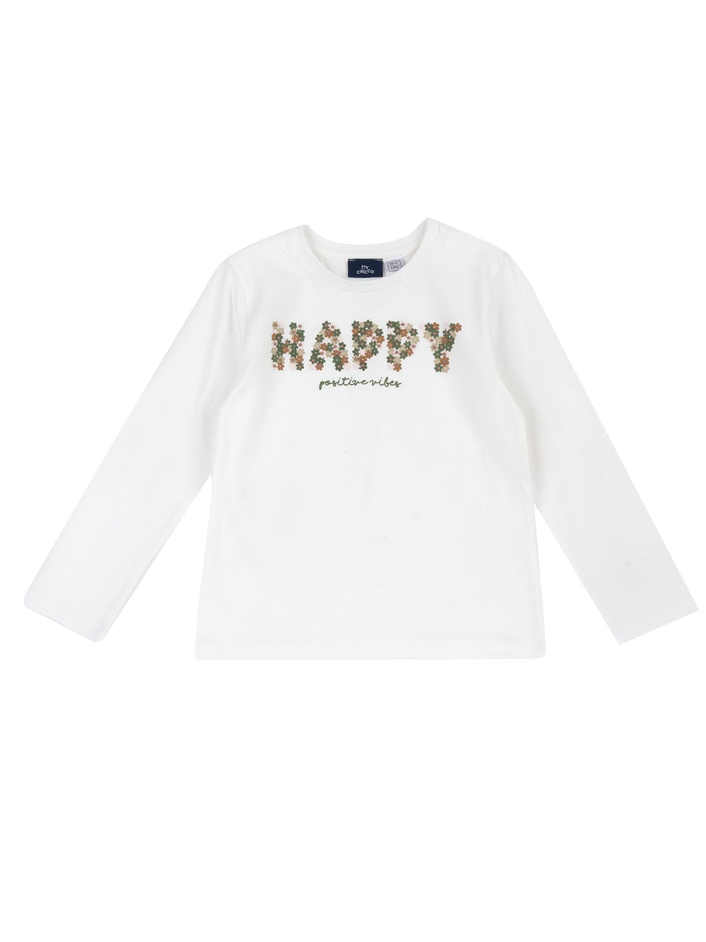Chicco T-Shirt Ml, t-shirt a maniche lunghe Unisex bambino bianca